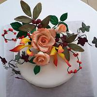 fondant flowers cake