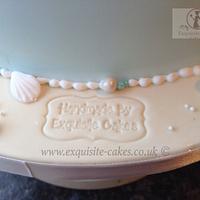 Polzeath Beach themed baby shower cake.