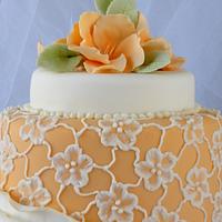 Lace and ruffles cake