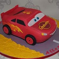 Cars Lightning Mc Queen 3D Cake