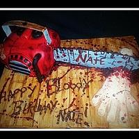 Evil Dead Chainsaw Cake