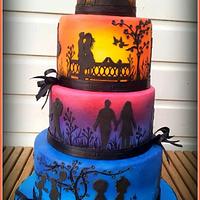 Sunset weddingcake Sunset weddingcake