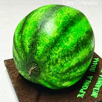 Watermelon birthday cake 