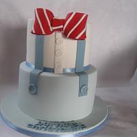 bowtie and braces chistening cakes