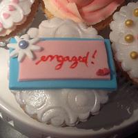 Engagement cupcakes.