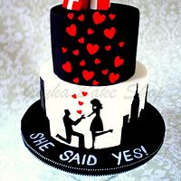 NYC Proposal Cake
