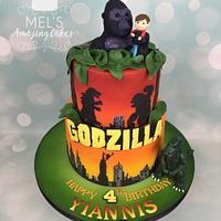King Kong and Godzilla cake