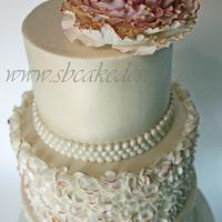 Petal Ruffle Wedding Cake