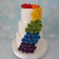 Rainbow Wedding Cake