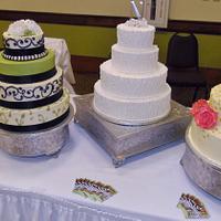 Wedding show tiered cakes