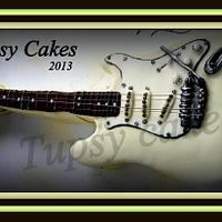 fender strato guitar cake