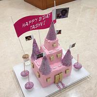 Princess castle cake