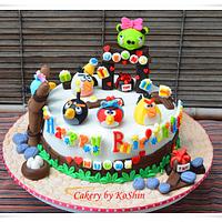 Jenny's Angry Birds Birthday Cake