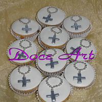 Christening cupcakes