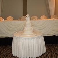 wedding ruffles cake