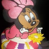 Baby Minnie Shower Cake