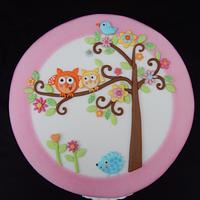 Happi Tree Owl 2D cake