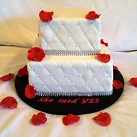 She said YES! Engagement cake