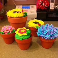 flower garden cupcakes