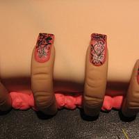 fondant fingers with finger nails