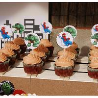 Spiderman & Hulk cake and party