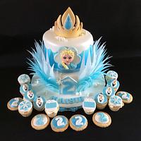 Frozen themed cake for my little Grandaughters 2nd Birthday!
