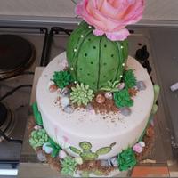 Cactus birthday cake