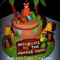 Jungle theme cake for Bair