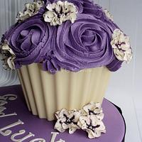 purple giant cupcake