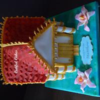 Thai temple cake