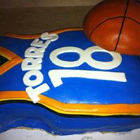 18th Birthday Basketball Cake