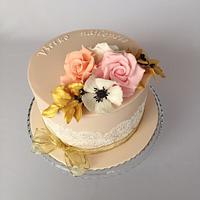 Pastel flower cake