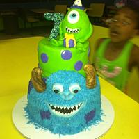 7th birthday monster inc cake