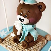 Winter bear cake