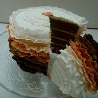 Ombre Ruffle Cake