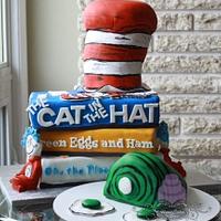Dr. Seuss cat in the hat cake