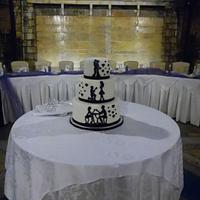 silhouette wedding cake!!