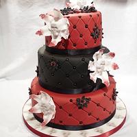 THREE TIERED WEDDING CAKE