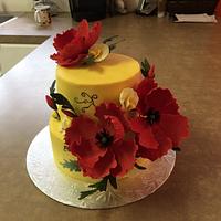 Poppy Birthday Cake