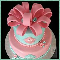 Cake with bow