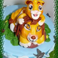 The lions on the cake