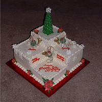 Tri Level Christmas cake
