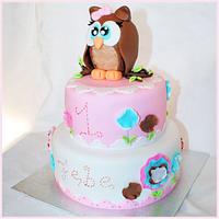 Cute owl cake