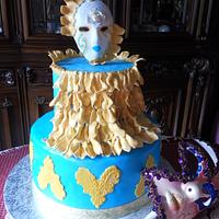 cake venetian carnival mask
