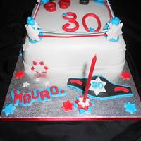 Cake for a lover of kickboxing