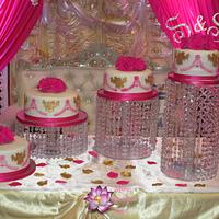 Wedding cake with crystal decoration