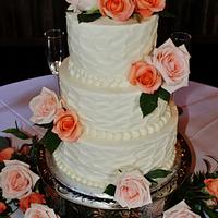 buttercream wedding cake texture design