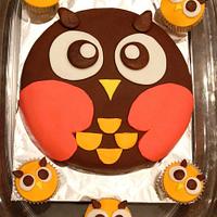 Mother's Day Owl Cake