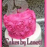 Bling Rosette Cake