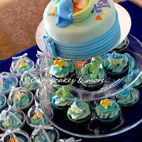 Baptismal cake & cupcakes